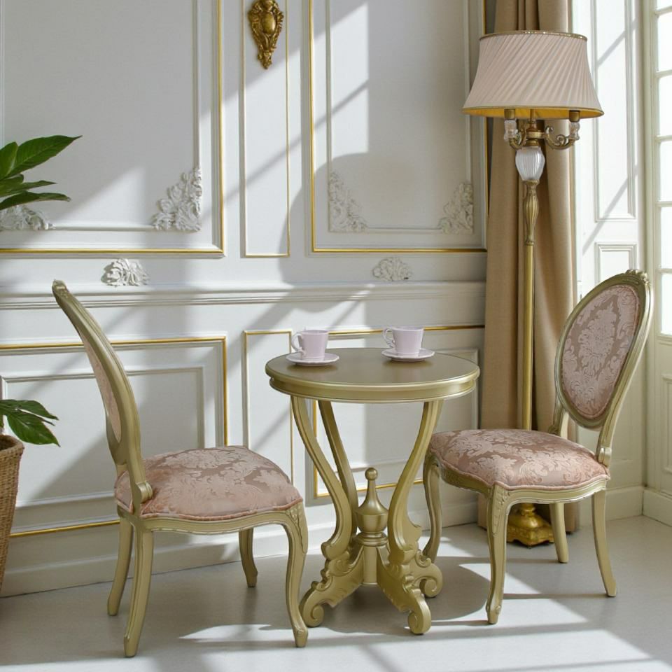 ヴェルサイユ ロワイヤル ゴールド ダイニングチェア 画像3