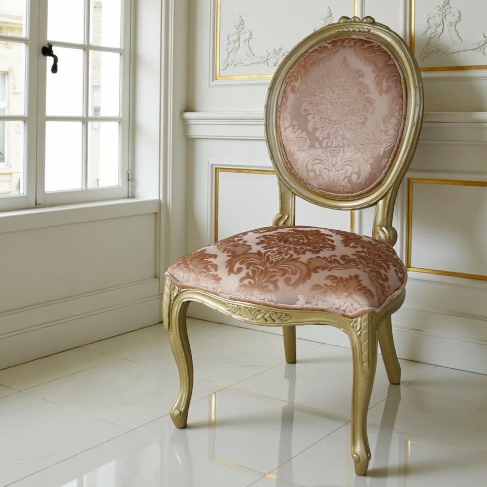 ヴェルサイユ ロワイヤル ゴールド ダイニングチェア 画像5