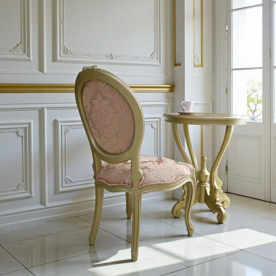 ヴェルサイユ ロワイヤル ゴールド ダイニングチェア 画像10