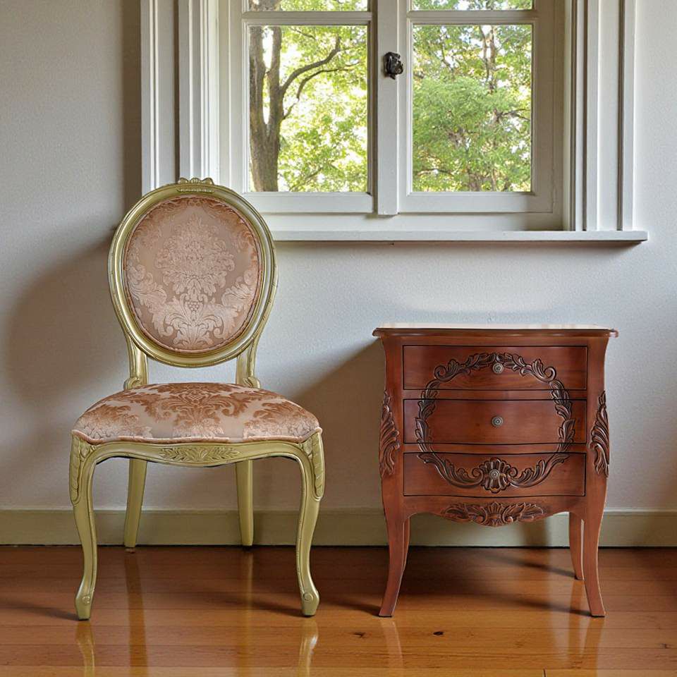 ヴェルサイユ ロワイヤル ゴールド ダイニングチェア 画像13