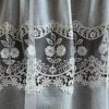 カフェカーテン カーテン 小窓用 ファブリック レース 刺繍 インテリア雑貨 画像3