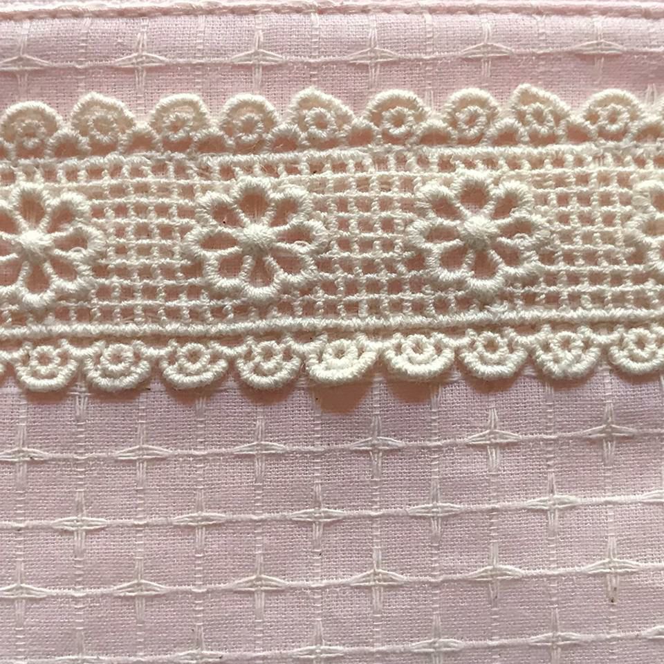 ミニティッシュケース＆ポーチ ピンク ファブリック レース 刺繍 インテリア雑貨 画像3