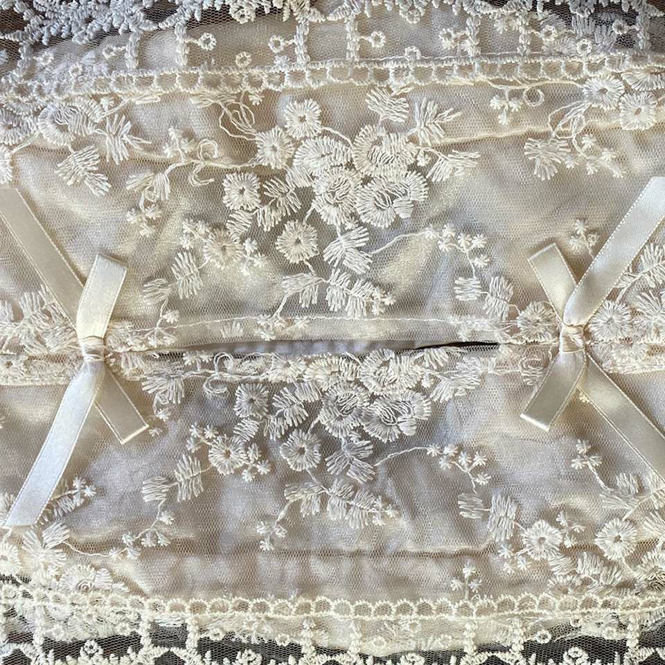 ティッシュボックスカバーのみ レース 刺繍 ファブリック インテリア雑貨 画像3