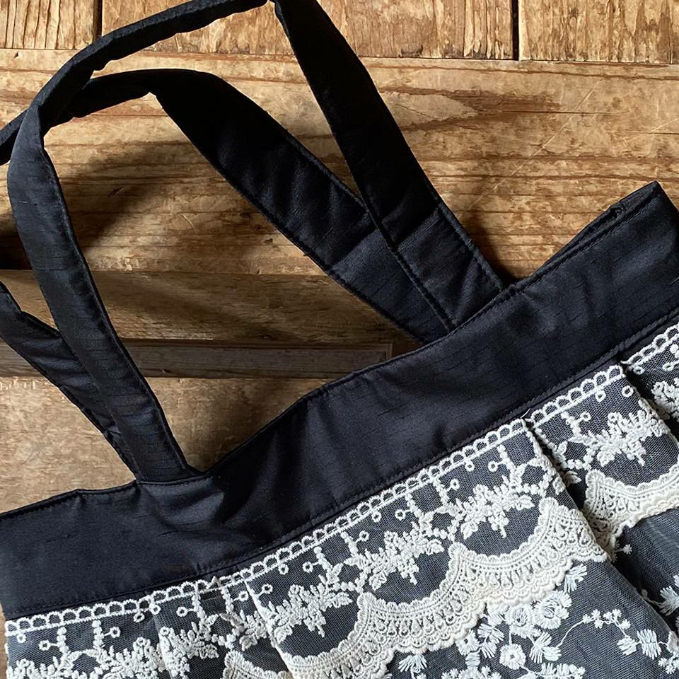 バッグ トートバッグ サブバッグ ファブリック レース 刺繍 ファッション雑貨 画像2
