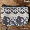 ポーチ 化粧ポーチ ファブリック レース 刺繍 ファッション雑貨 画像1サムネイル