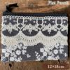フラットポーチ 化粧ポーチ ファブリック レース 刺繍 ファッション雑貨 画像1サムネイル
