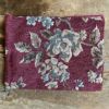 フラットポーチ ジャガード ワインレッド 花柄 化粧ポーチ 布製 ファッション雑貨 画像4