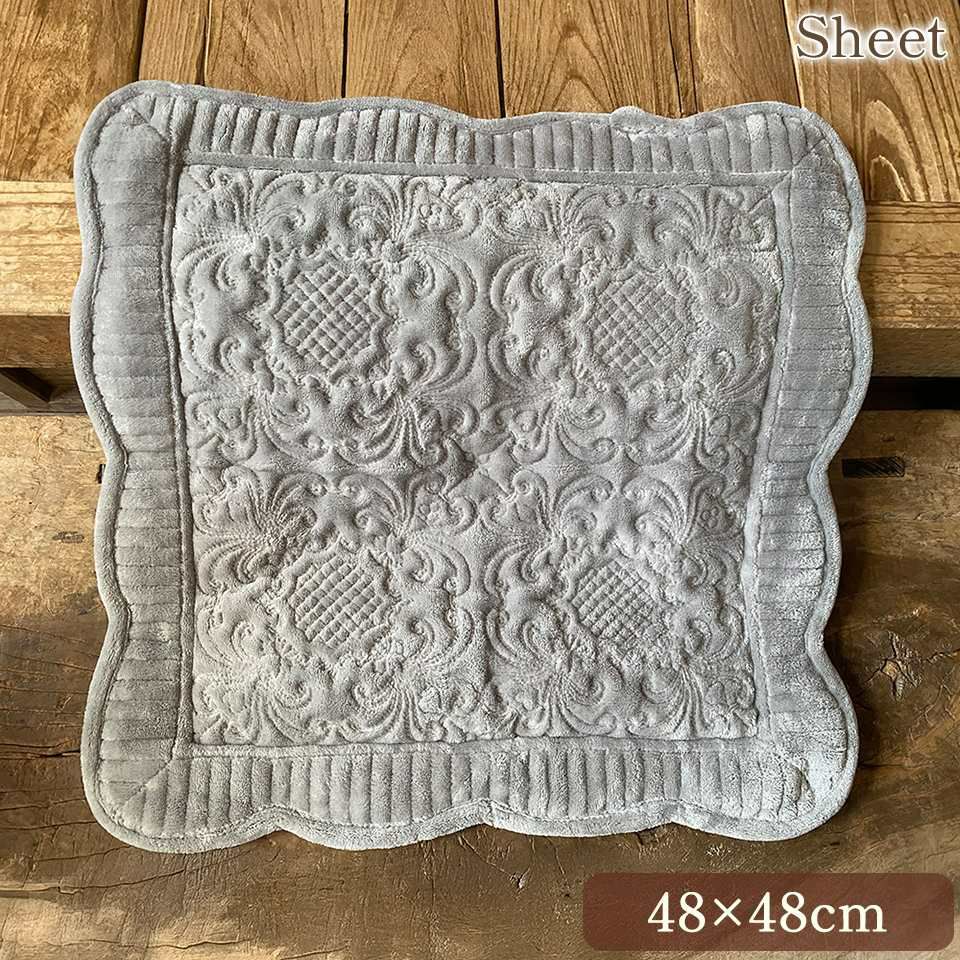 シート 敷物 長方形 シルバーグレー 布製 リバーシブル インテリア雑貨 画像1サムネイル