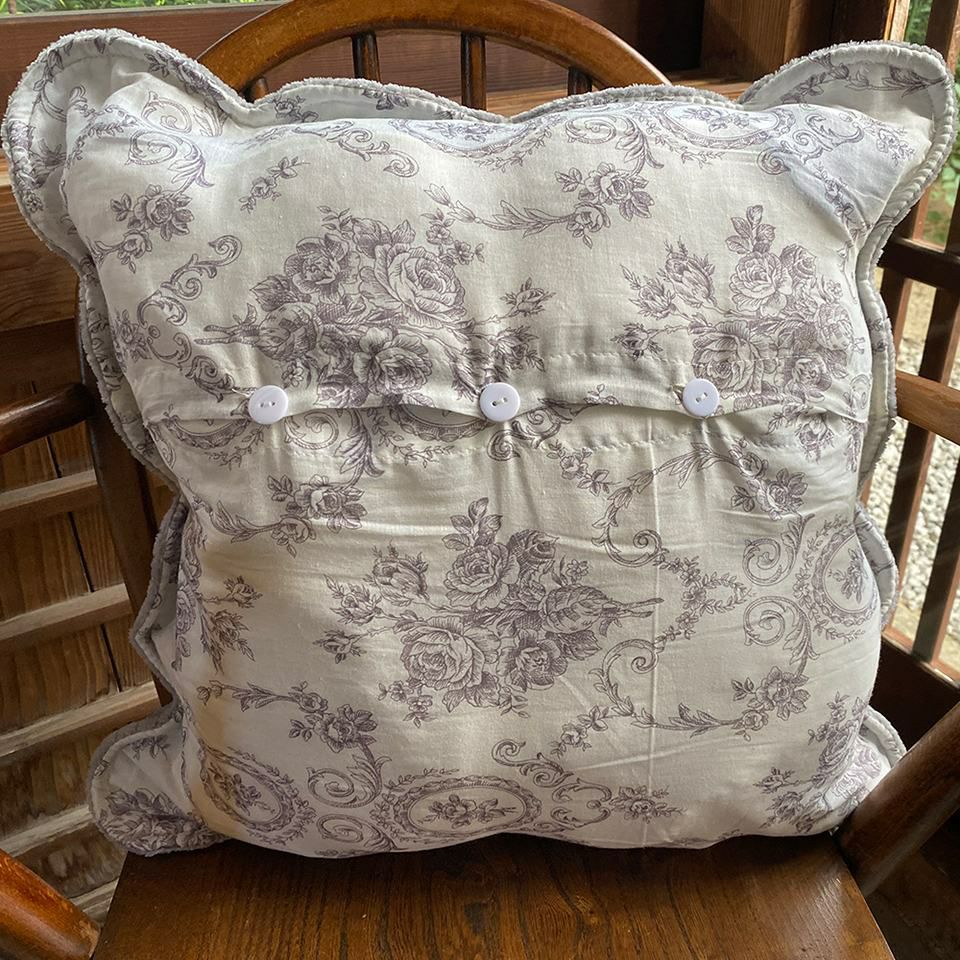 クッションカバーのみ 正方形 シルバーグレー 布製 インテリア雑貨 画像3