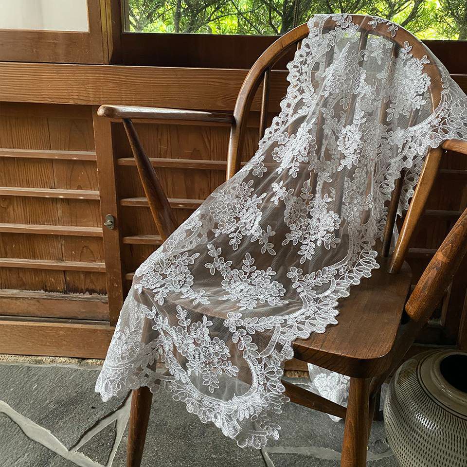 テーブルセンター 敷物 ファブリック レース 刺繍 インテリア雑貨 画像4