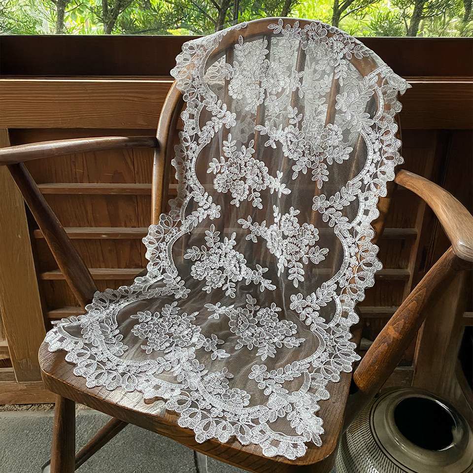 テーブルセンター 敷物 ファブリック レース 刺繍 インテリア雑貨 画像4