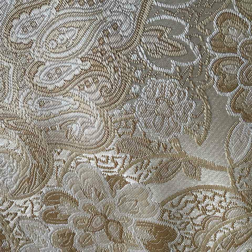 ランチョンマット フラワーベージュ×ゴールド プレースマット 布製 インテリア雑貨 画像3