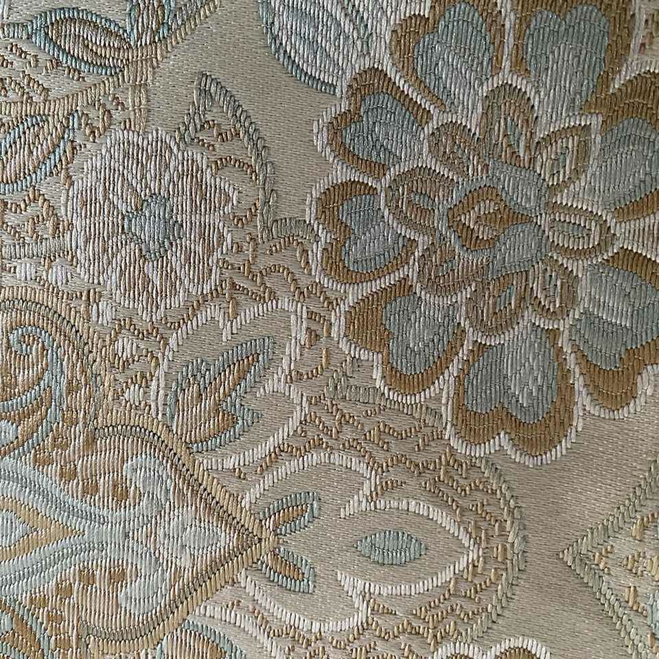 ランチョンマット フラワーライトブルー×ベージュゴールド プレースマット 布製 インテリア雑貨 画像3