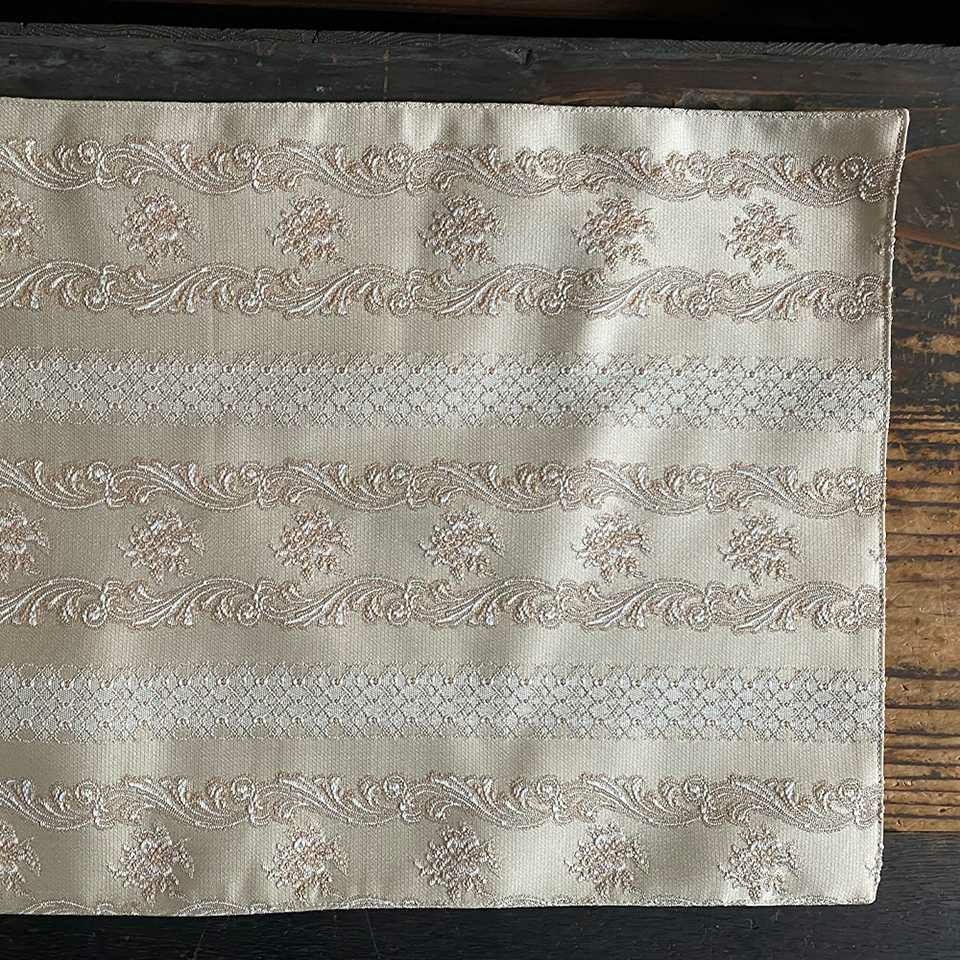 ランチョンマット ゴールド×ベージュ プレースマット 布製 インテリア雑貨 画像2