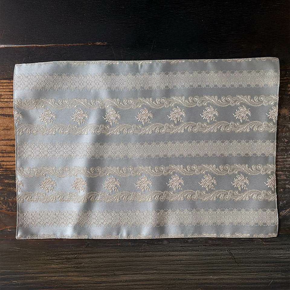 ランチョンマット ライトブルー×ベージュ プレースマット 布製 インテリア雑貨 画像4