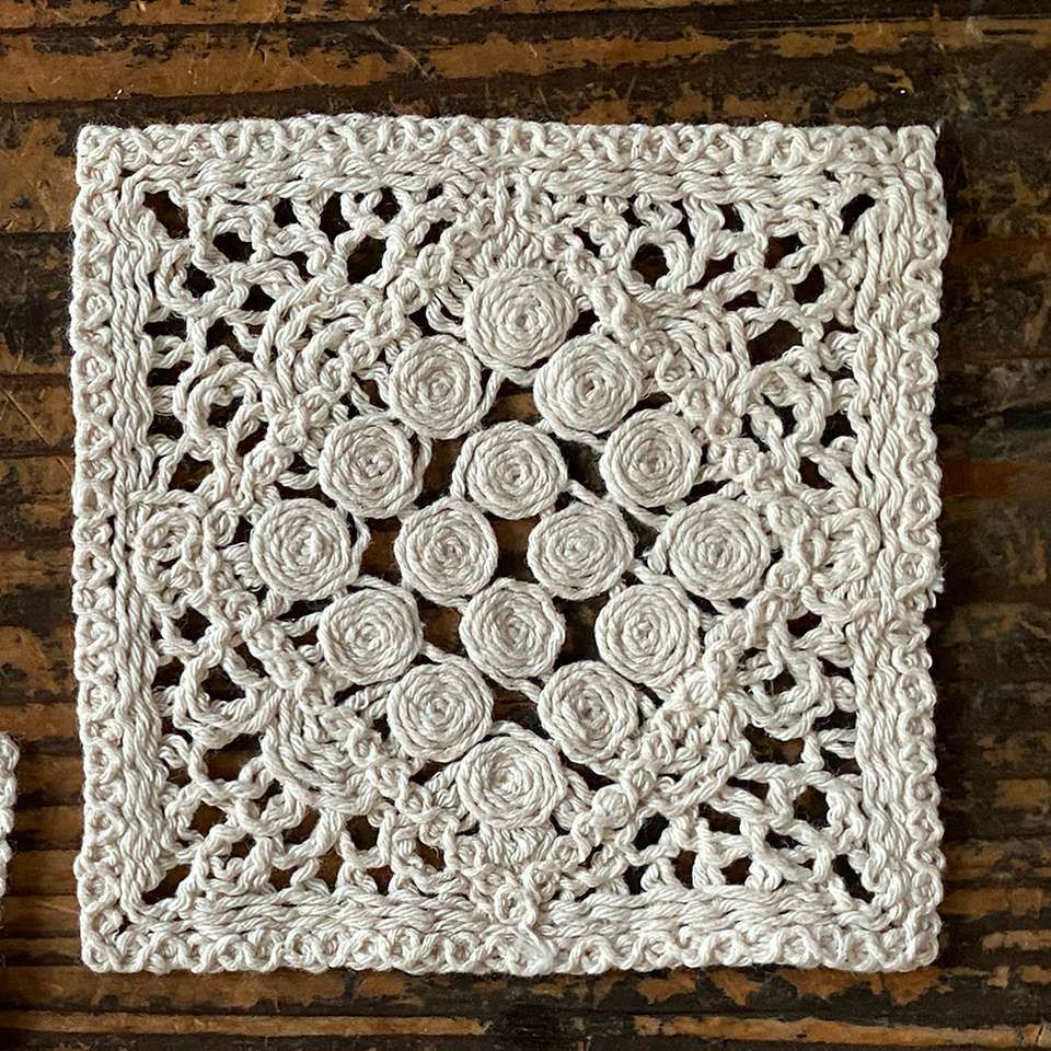 コースター コップ敷き ファブリック レース 機械編み インテリア雑貨 画像2