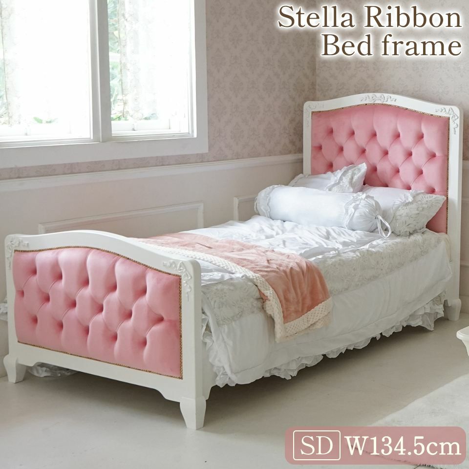 初売り限定 ロココ調 姫家具3点セット セミダブルベッド 画像2