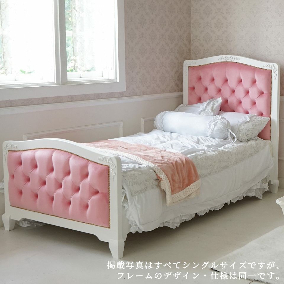 初売り限定 ロココ調 姫家具3点セット セミダブルベッド 画像3