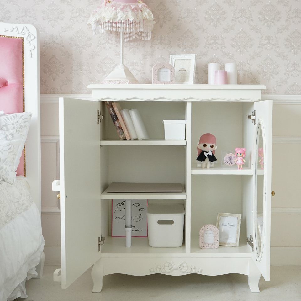 初売り限定 ロココ調 姫家具3点セット セミダブルベッド 画像9