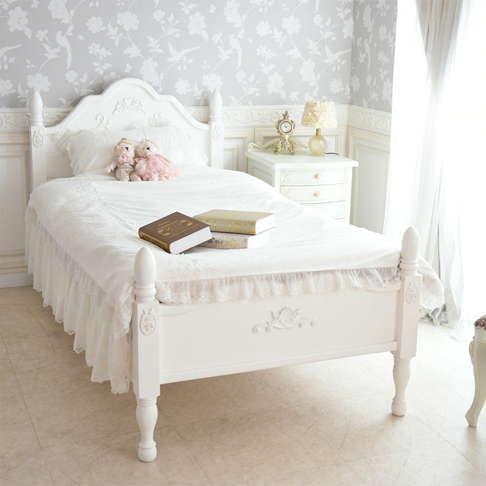 初売り限定 ロココ調 スノーホワイト ベッドルーム 3点パック 姫系家具 画像3