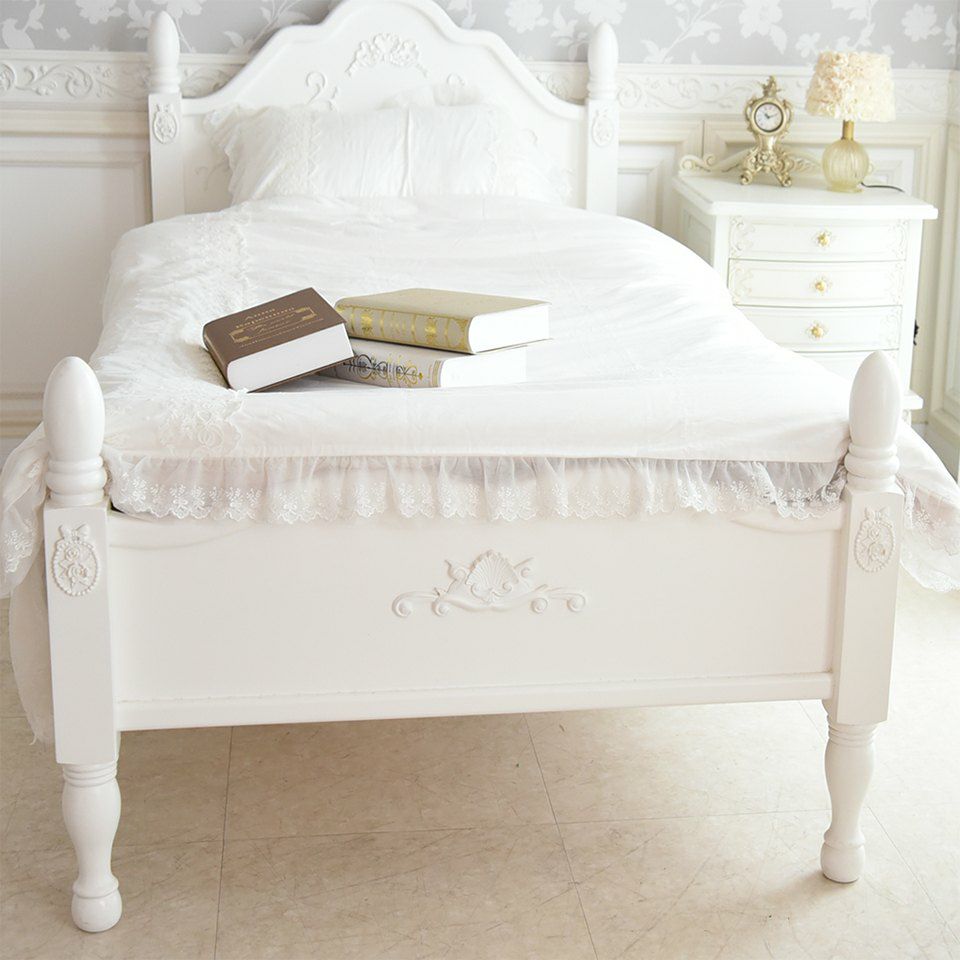 初売り限定 ロココ調 スノーホワイト ベッドルーム 3点パック 姫系家具 画像5