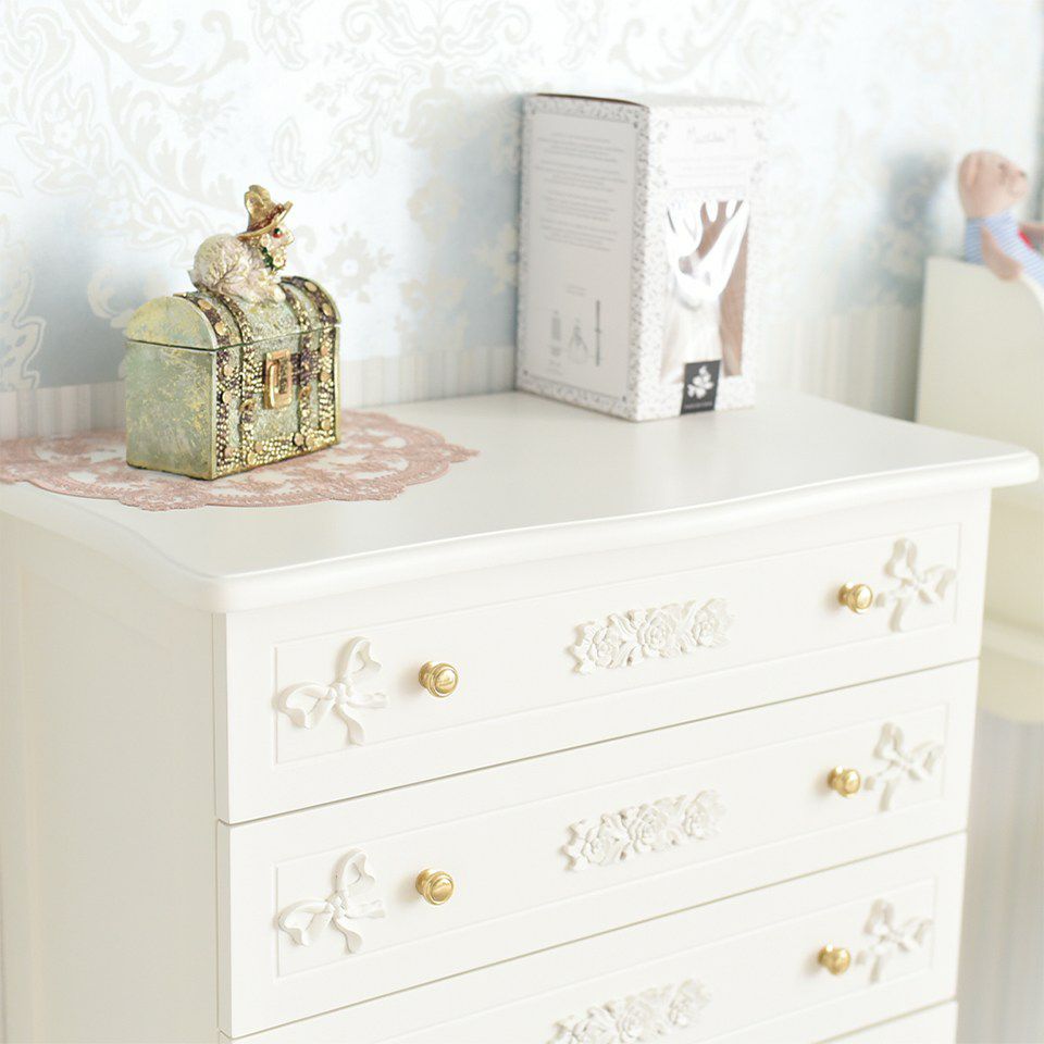 初売り限定 ロココ調 スノーホワイト ベッドルーム 3点パック 姫系家具 画像15