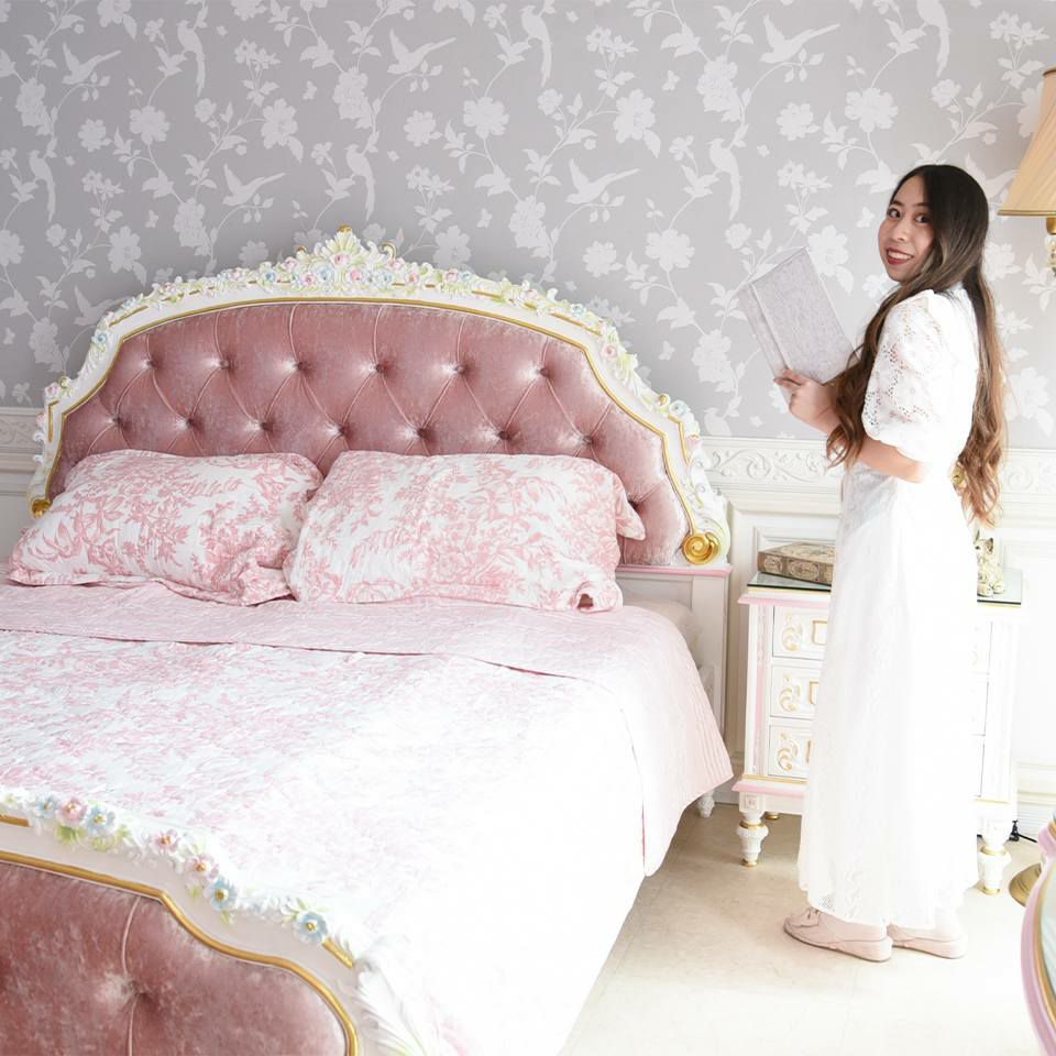 初売り限定 ロココ調 ベッドルーム 5点パック キングベッド 画像3