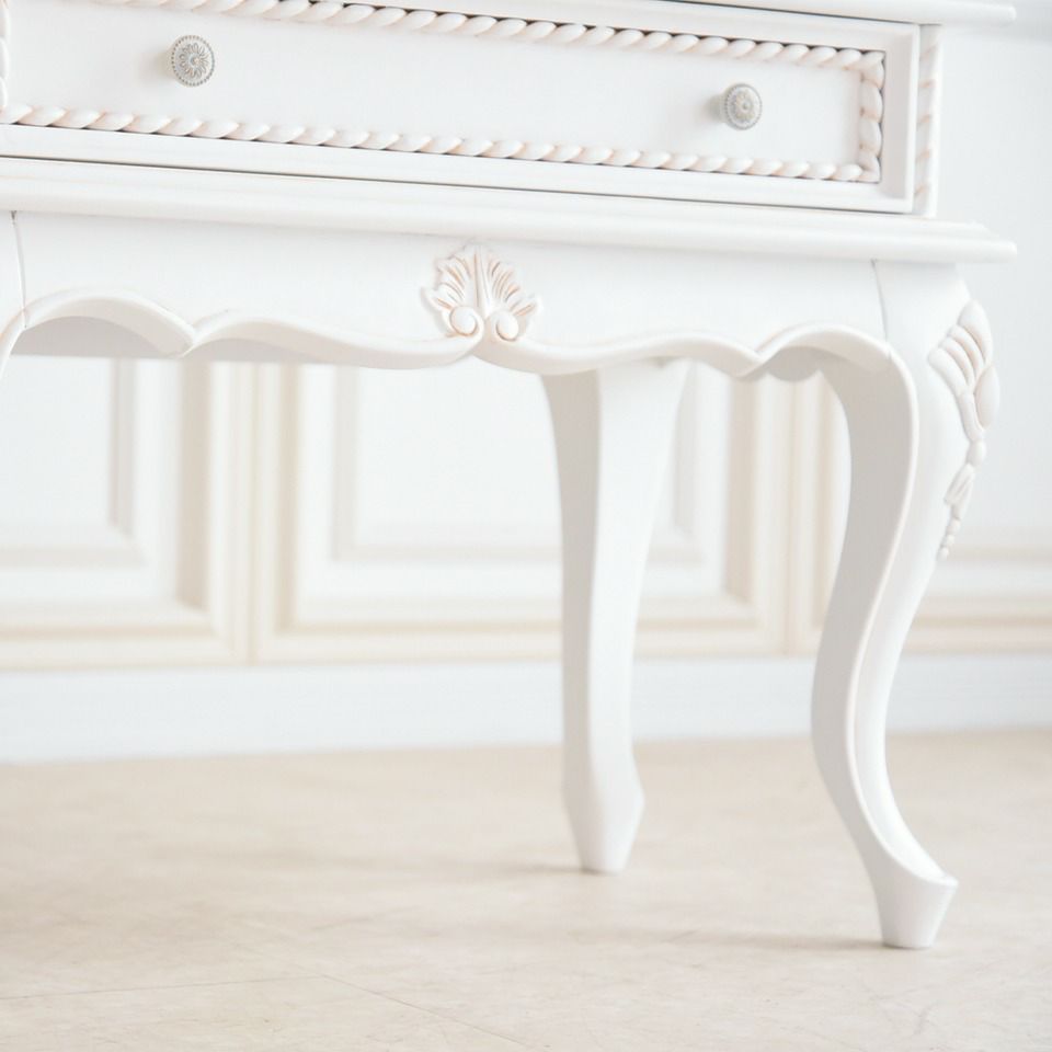 初売り限定 ロココ調 ダイニング家具 2点パック 4人用テーブル キャビネット 画像8