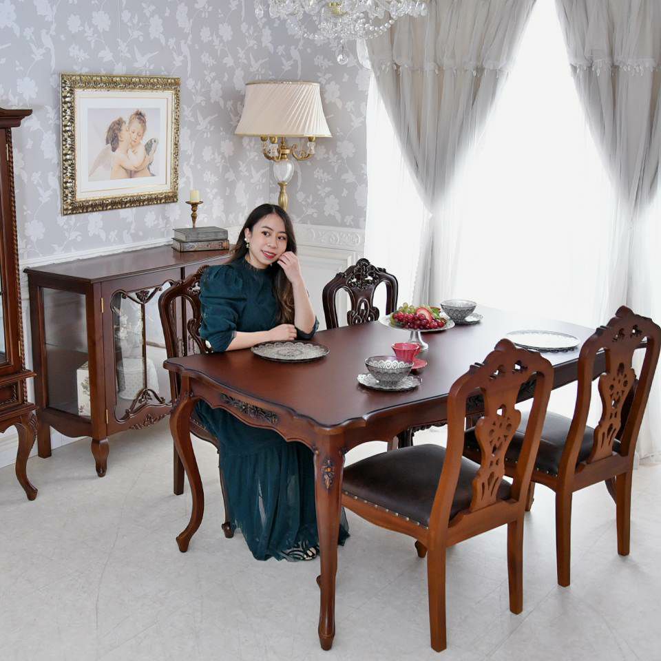 初売り限定 クイーンアン クラシック ダイニングルーム 3点パック 4人用 画像3