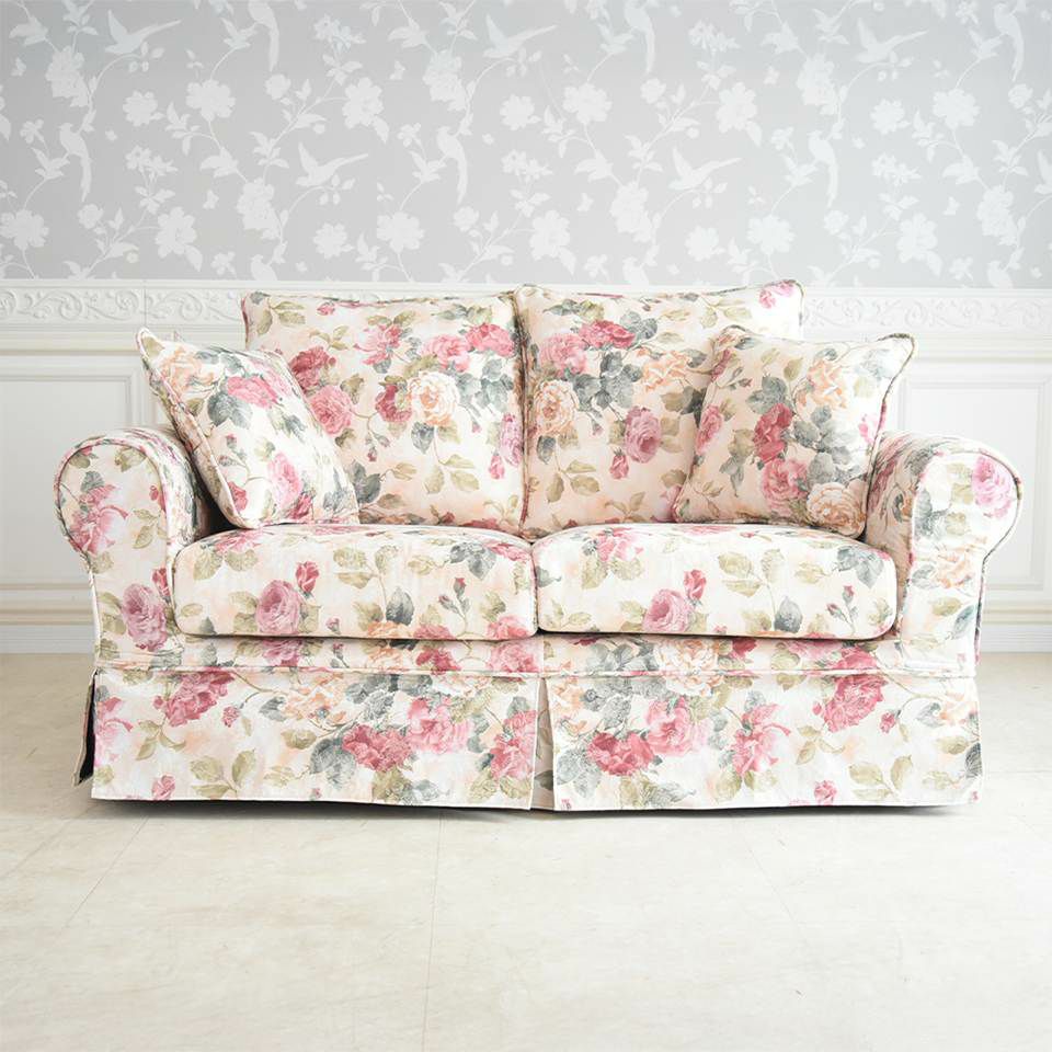 初売り限定 ロココ調 薔薇のソファ 3点パック 2人用ソファ スツール テーブル 画像4