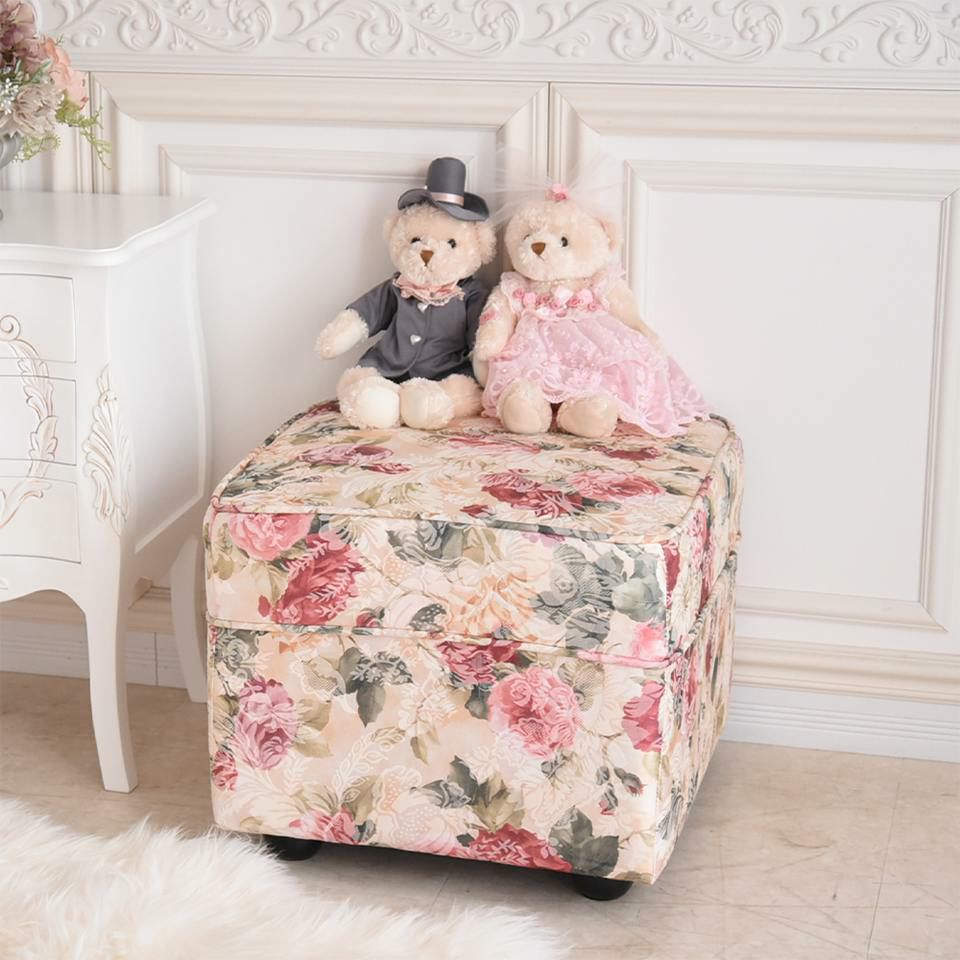 初売り限定 ロココ調 薔薇のソファ 3点パック 2人用ソファ スツール テーブル 画像10