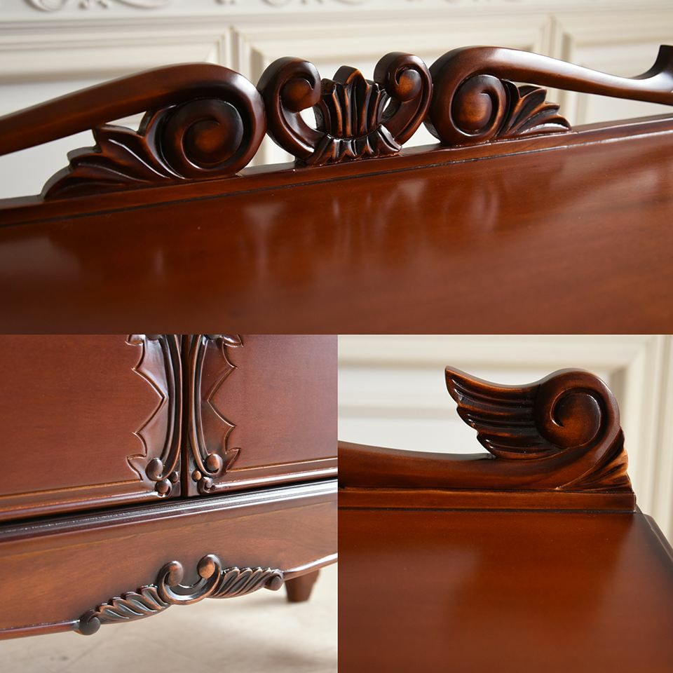 アンティーク調 パルマ マホガニー ワイド チェスト 画像11