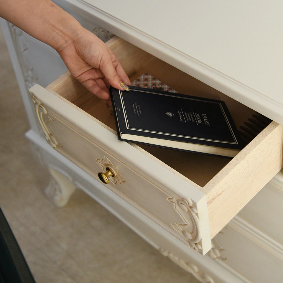 ロココ調 パルマ ワイド チェスト ホワイト 画像8