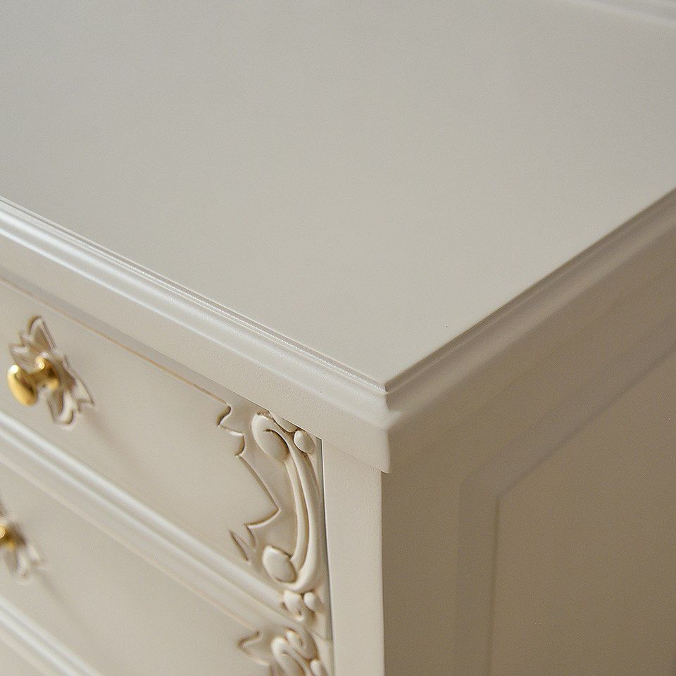 ロココ調 パルマ ワイド チェスト ホワイト 画像10