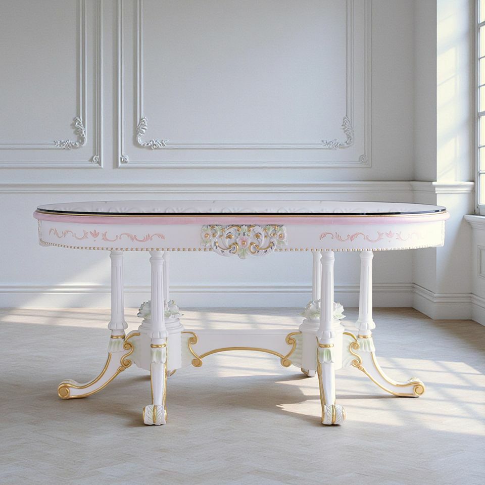 ロココ調 ROCOCO アントワネット ダイニングセット 5点 幅160cm 画像5