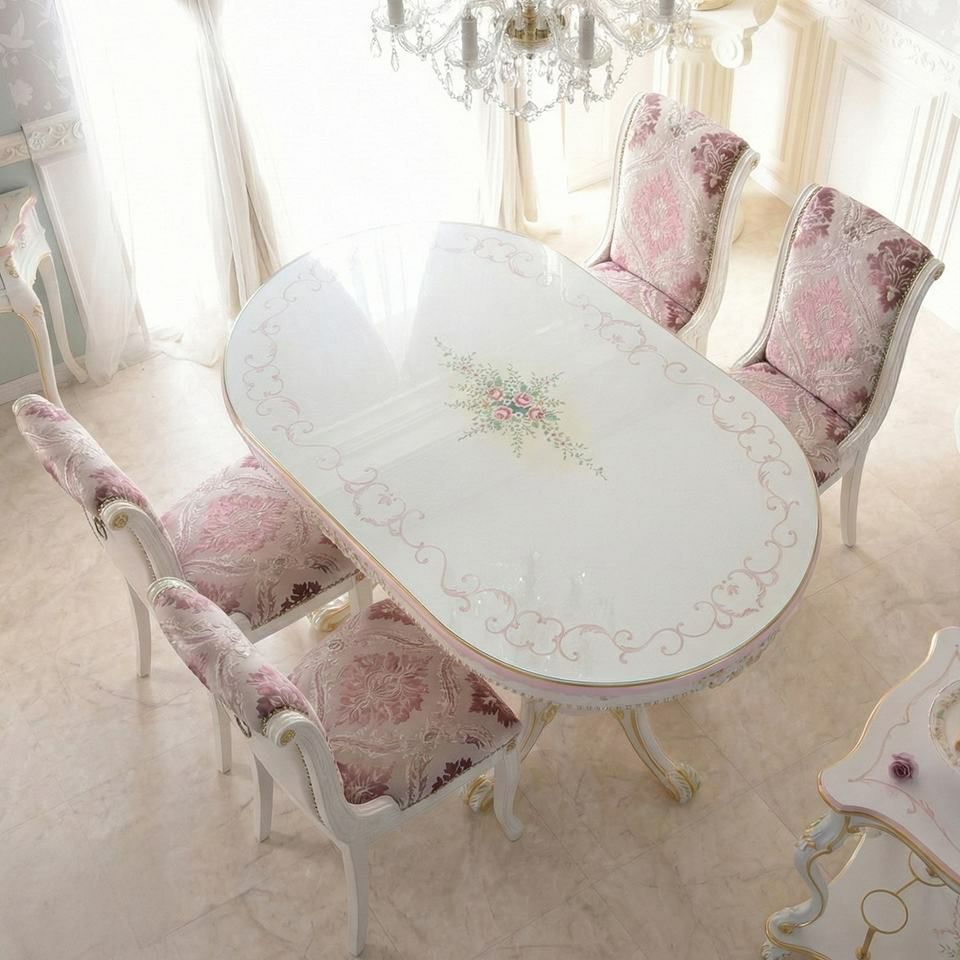 ロココ調 ROCOCO アントワネット ダイニングセット 5点 幅160cm 画像7