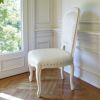 ロココ調 アンリヴェルデ ダイニングチェア アイボリー 猫脚 画像5