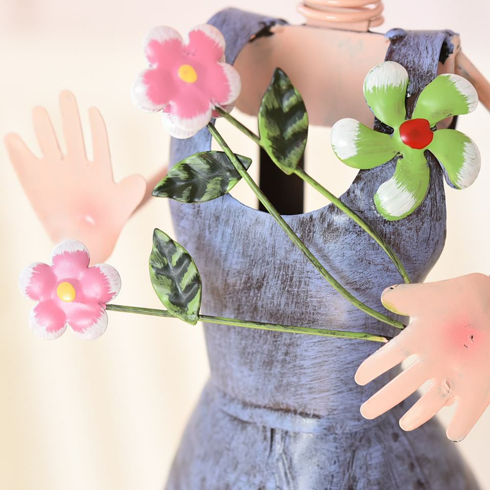 ヨーロピアン ガーデニング オブジェ 花便りの少女 画像9