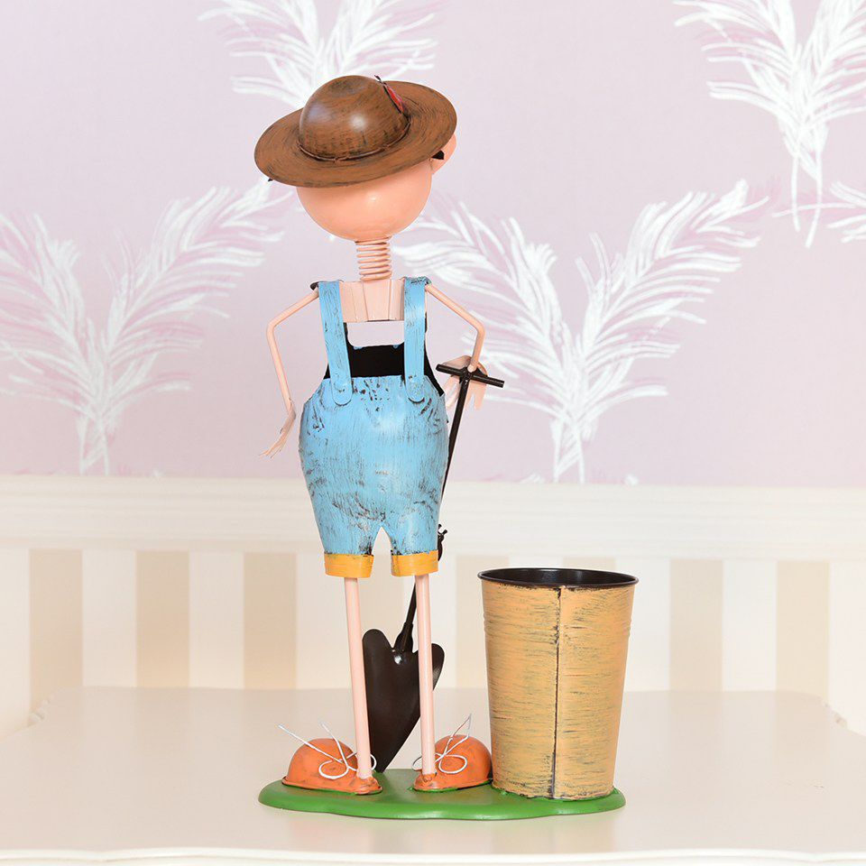 ヨーロピアン ガーデニング オブジェ 小さな庭師の少年 画像6