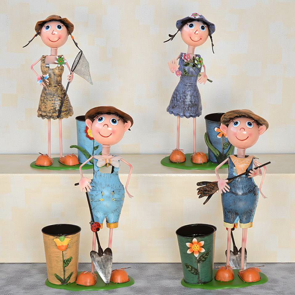 ヨーロピアン ガーデニング オブジェ 小さな庭師の少年 画像17
