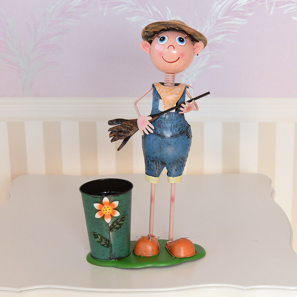 ヨーロピアン ガーデニング オブジェ 夕暮れのわんぱく少年 画像4