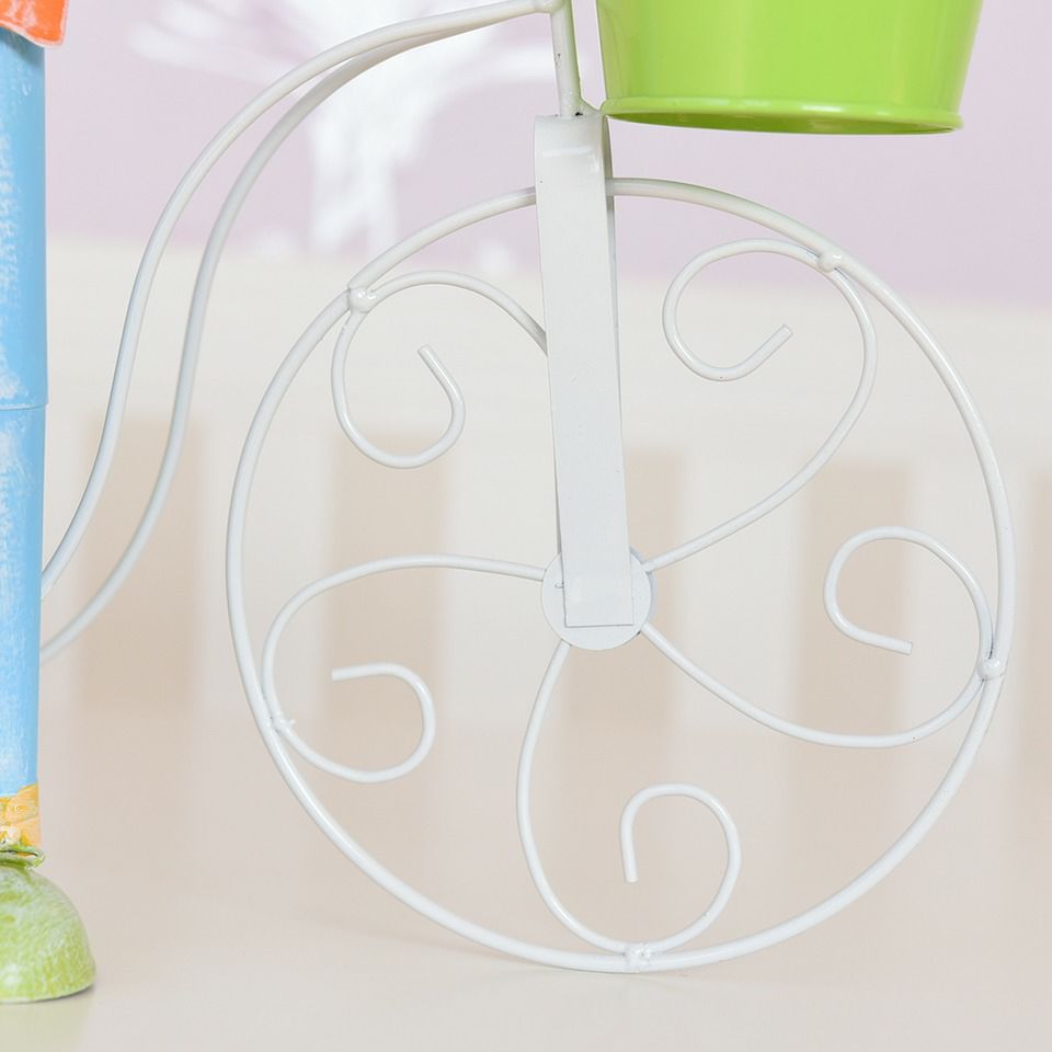 ヨーロピアン ガーデニング オブジェ 自転車の少年 画像14