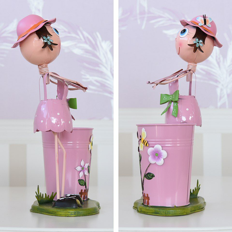 ヨーロピアン ガーデニング オブジェ バイオリンの少女 画像5