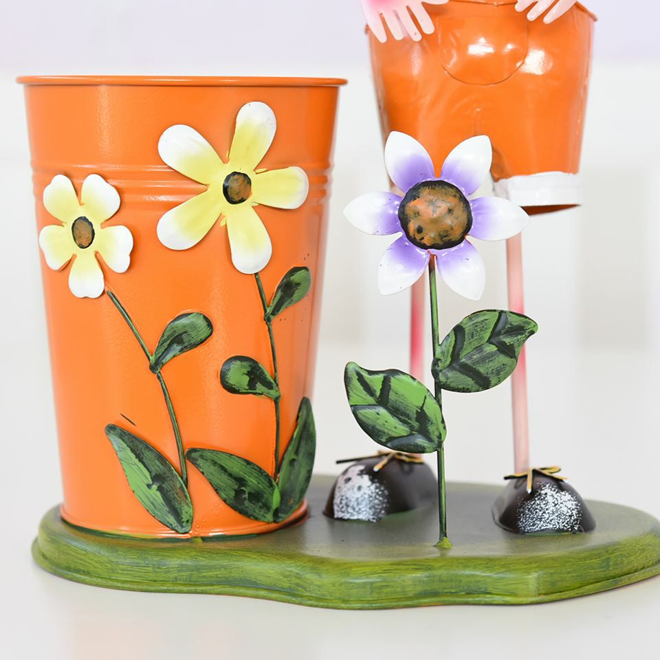 ヨーロピアン ガーデニング オブジェ ハートの少年 画像12