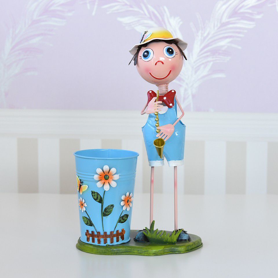 ヨーロピアン ガーデニング オブジェ ラッパの少年 画像4