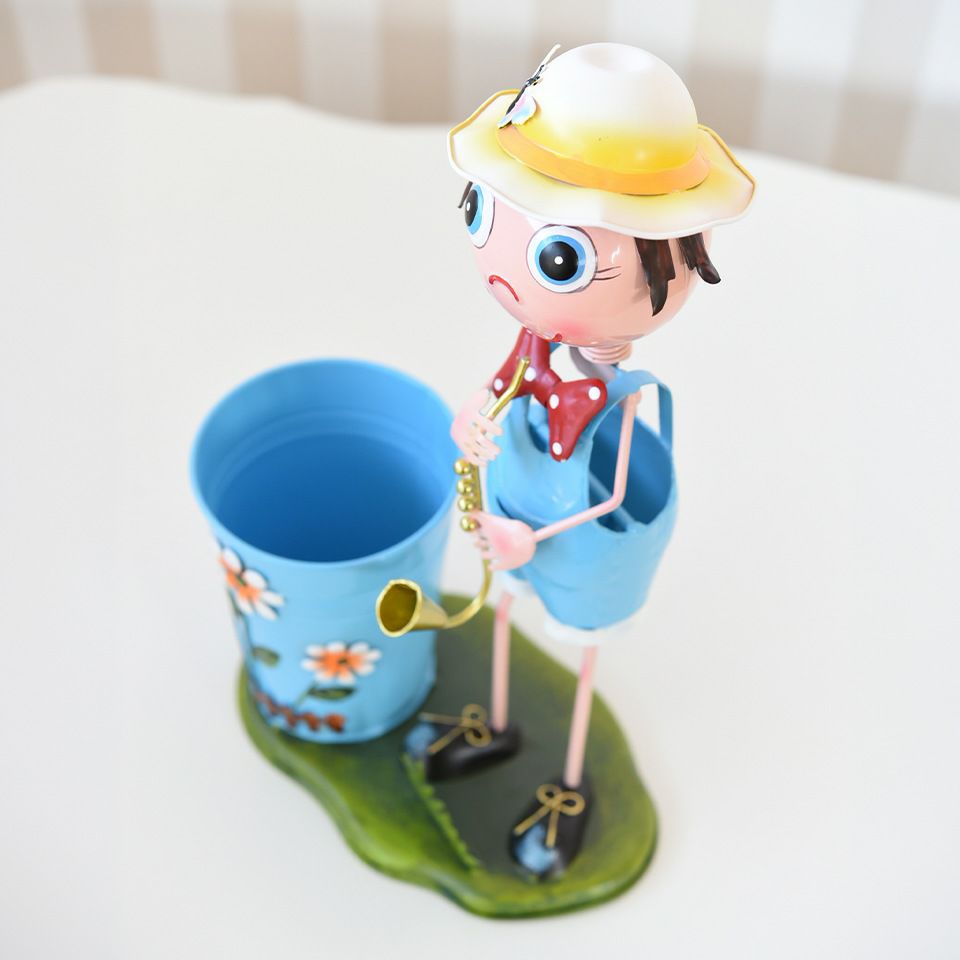 ヨーロピアン ガーデニング オブジェ ラッパの少年 画像15