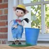 ヨーロピアン ガーデニング オブジェ ミニ 庭仕事の少年 画像2