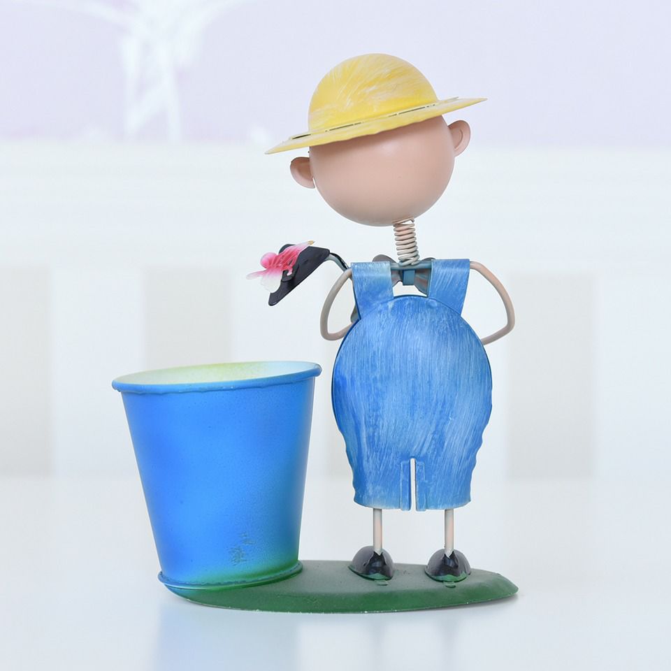 ヨーロピアン ガーデニング オブジェ ミニ 庭仕事の少年 画像7