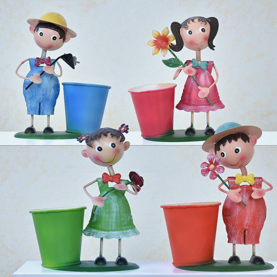 ヨーロピアン ガーデニング オブジェ ミニ 庭仕事の少年 画像17