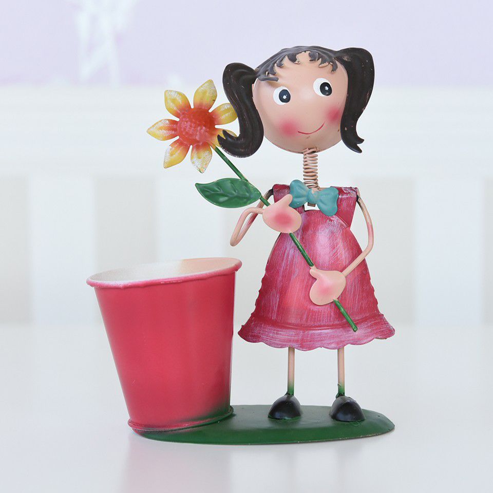 ヨーロピアン ガーデニング オブジェ ミニ ツインテール少女 画像4